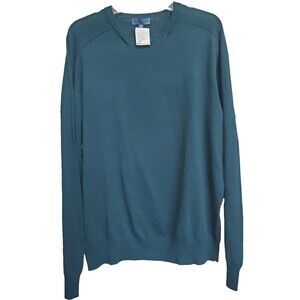 Balthazar Merino Wool/Cotton Blend Green Long Sleeve Sweater Men's Size XXL NWT